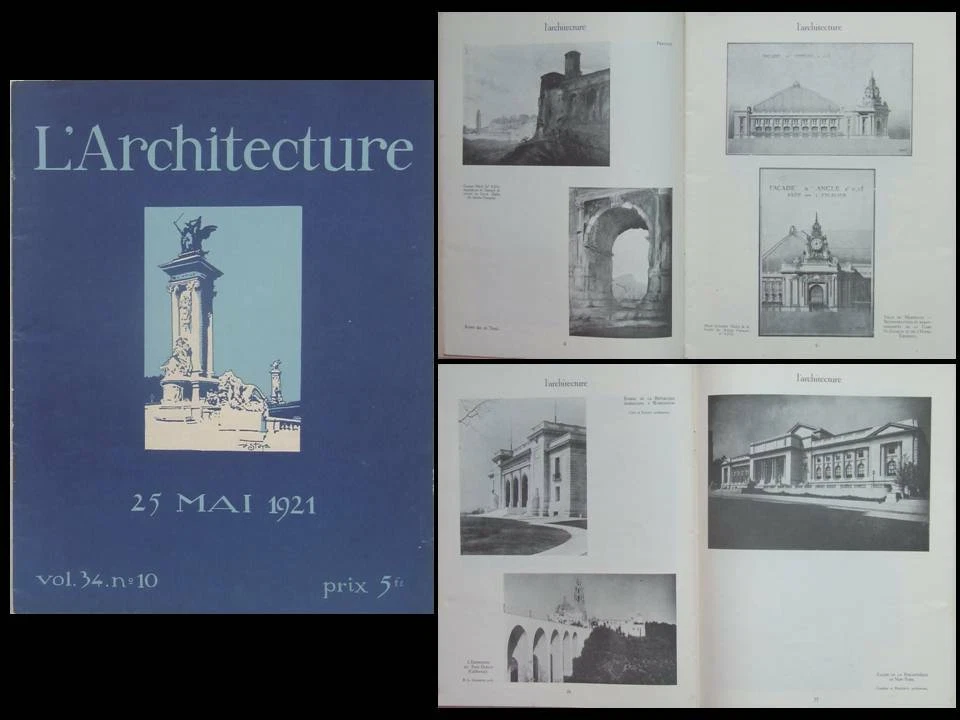 L'ARCHITECTURE N°10 1921 GEORGES FERAY, PAUL CRET, BOSWORTH, SALONS - Photo 1/1