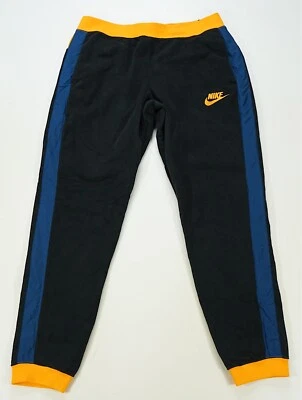 Pantalones deportivos a rayas Nike Spell Out Swoosh vintage raros años 2010 nuevos con etiquetas L Foto 1 de 4