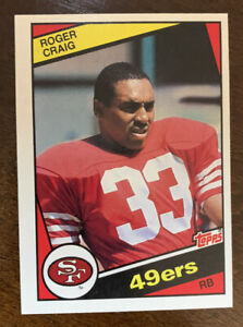 1984 TOPPS #353 ROGER CRAIG (RC) Rookie San Francisco 49ers Football Card