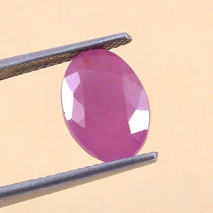 2.00 CT 100% Natural CERTIFIED Mozambique Ruby Unheated Oval Loose Gemstone Cut - Picture 1 of 5