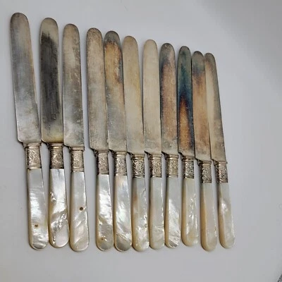 11 Cuchillos Aurora Landers Madreperla Triple Placa PARA REPUESTOS/OXIDADOS  Foto 1 de 4