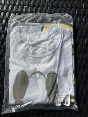 Camiseta Amarela Envelhecida Cactus Jack Kaws For Fragment Travis Scott Tamanho XL Selada - Imagem 1 de 3