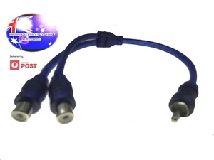 From OZ Quality 1PC 2 RCA Female To 1 RCA Male Audio Adapter Cord Lead 4 Sub Amp - Picture 1 of 5