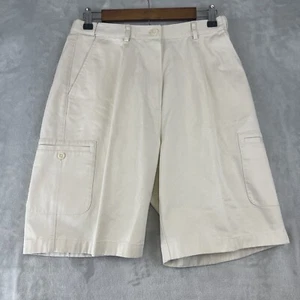 Pantaloncini cargo LL Bean donna taglia 10-Reg beige vestibilità originale vita regolabile - Foto 1 di 12