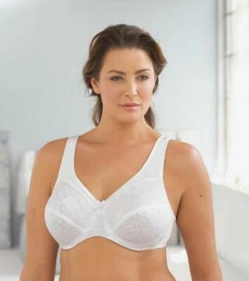 Sujetador Glamorise WONDERWIRE 42F (CORREAS ACOLCHADAS) Acolchado (DISEÑO FLORAL) BLANCO NUEVO Foto 1 de 4