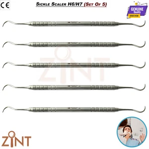 Dental Sickle Scaler H6/H7 Hygienist Calculus Plaque Remover Dentist Set of 5 CE - Bild 1 von 2