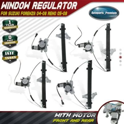 Regulador de ventana 4 piezas con motor para Suzuki Forenza 04-08 Reno 05-08 delantero y trasero Foto 1 de 4