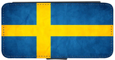 iPhone/Pixel/Galaxy Swedish/Sweden Country flag Grunge Printed Flip/Wallet Case - Image 1 of 4