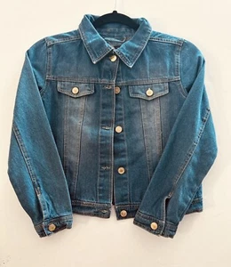 Chillipop girls med wash button Denim Jacket Size 14 New WithEmbroidery Design. - Picture 1 of 7