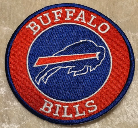 Buffalo Bills 3.5" Round Iron On Embroidered Patch ~US Seller~FREE Ship Cover
