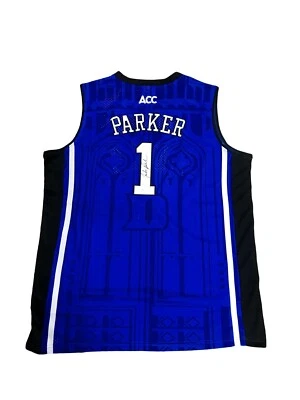 Jabari Parker Signed Duke Blue Devils (Away Blue) Jersey JSA - Image 1 of 4