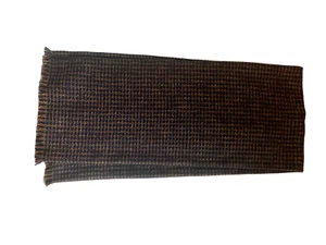 Men's Dark Blue & Beige Scarf Folded in Half Length 56" Width 24" Soft and Warm - Picture 1 of 7