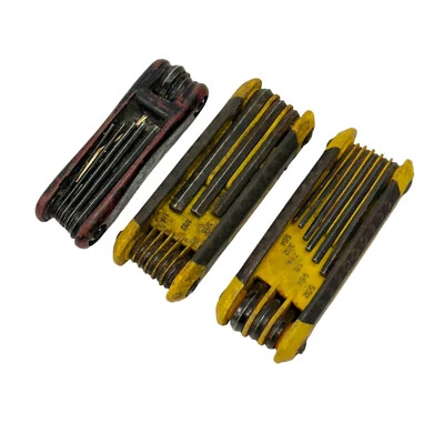 3 Pcs Husky and Unbranded 1/4 in to 5/64 in Folding Hex Key SAE Allen Wrench Set - Image 1 of 4