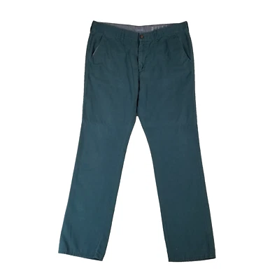 Bullhead Pantalón Chino Caqui Hombre 34x32 Dillon Delgado Recto Azul Preppy Foto 1 de 4