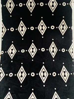 Corbata negra geométrica de diseñador Enrico Coveri 100 % seda ¡Envío rápido! Foto 1 de 4