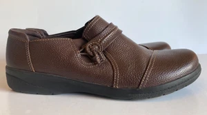 Women's Collections by Clarks Cheyn Madi Brown Leather Slip On Shoes Size 10 M - Picture 1 of 7