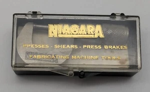 Vtg Niagara Fabricating Machine Tools Mini Micrometer Advertising Case - Picture 1 of 6