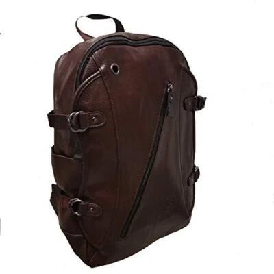 Leder Laptoptasche | Satin Braun | Rucksack Schultasche | Unisex | Veganes Leder - Bild 1 von 4