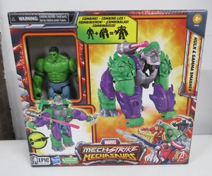 Marvel Mech Strike Mechasaurs, 4.5-Inch Hulk with Gamma Smasher Mechasaur - Picture 1 of 6