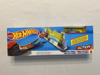 Hot Wheels Electric Tower Play Set Tower Jump w/ Exclusive Car New in Box Mattel - Image 1 of 4