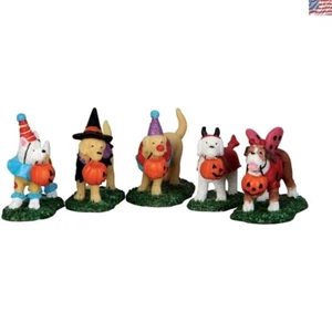 Set 5 cani spettrali in costume da collezione - perfetti per esposizioni Halloween - Foto 1 di 2