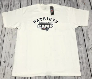 Reebok NFL New England Patriots Short Sleeve White Tee Size L Mens T Shirt New - Picture 1 of 7