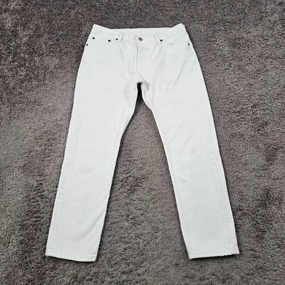 Levis 501 CT Jeans Women 28 White Tapered Boyfriend Button Fly 100% Cotton 30x27 - Image 1 of 4