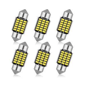 6PCS 31MM DE3175 3014 LED Bulbs Map Dome Interior Light Bulbs 6000K Super White - Picture 1 of 12