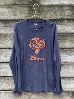 Manga Larga Marca Chicago Bears '47 *RARA* TELA Logotipo Cosido LG Manga Banderín Foto 1 de 4