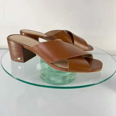 Sandalia MICHAEL Michael Kors Abbott Mule Talla 8 M Cuero Marrón Correas Entrecruzadas Foto 1 de 4