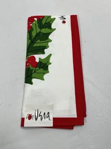 Lot of 4 Square Vera Cloth Napkins  Christmas Wreath  NWT. - Picture 1 of 2