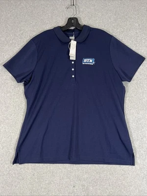 Men's Callaway Big Ten Network 1/4 Button Down Blue Polo Shirt Size XXL Golf NWT - Image 1 of 4