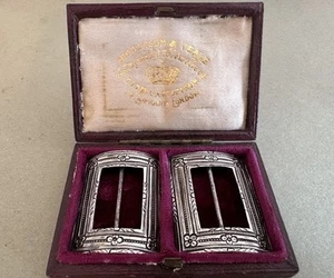 Rare Georgian Sterling Silver Shoe Buckles Widdowson & Veale - Picture 1 of 8