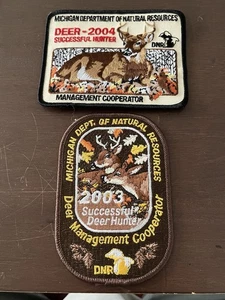 2003 & 2004 MICHIGAN SUCCESSFUL DEER HUNTING PATCHES MICHIGAN DNR - Picture 1 of 4