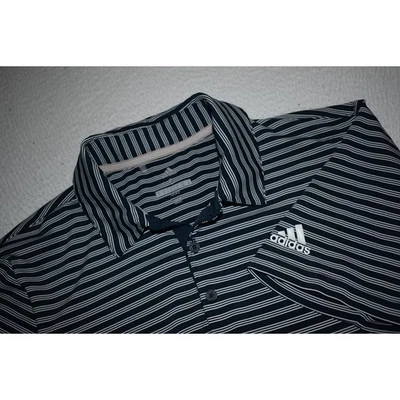 Camisa polo de golf Adidas para hombre talla pequeña poliéster rendimiento azul manga corta Foto 1 de 4