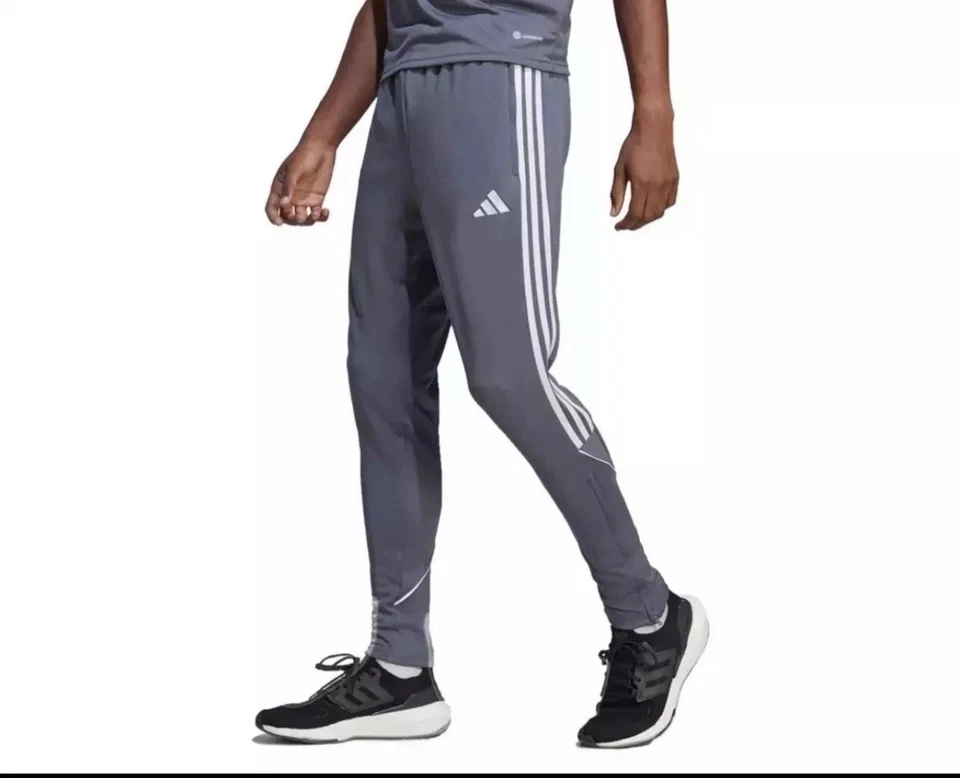 Adidas Track Pants 3 Stripe Tiro 23 GRAY Soccer Running IB8478 Men’s 3XLT TALL