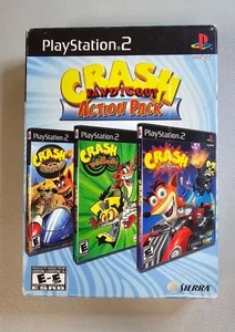 Lote Crash Bandicoot Action Pack PlayStation 2 PS2 COMPLETO CIB BUENO (VER FOTOS) - Imagen 1 de 9