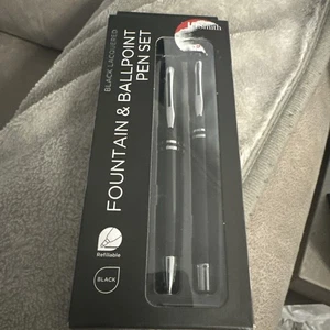 Penna stilografica e penna a sfera WHSmith laccata nera - prezzo consigliato £ 19,99 ricaricabile🎁 - Foto 1 di 3