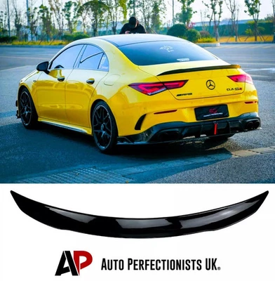 AUTO PERFECTIONISTS UK Mercedes CLA Class W118 C118 Gloss Black Rear Boot Spoiler Lip Wing Kit 2019+
