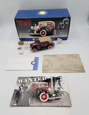 Franklin Mint - 1:24 Diecast - BONNIE & CLYDE'S 1932 FORD V-8 - Original Box ++ - Image 1 of 4