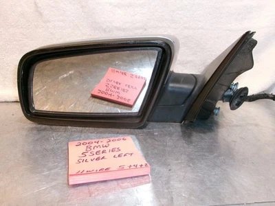 04 05 06 BMW 5Series E60 525i 530i 535i 545i Left Door Mirror OEM Silver 11 Wire - Image 1 of 4