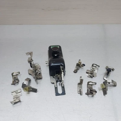 Vtg Greist Buttonholer w/10 Attachments Ruffler Included - Image 1 of 4