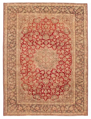 9'7" x 12'10" Traditional Vintage Hand Knotted Area Rug Oriental Wool Carpet - Image 1 of 4