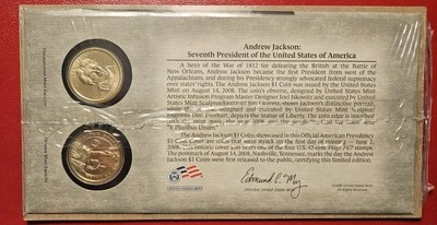 2008 Andrew Jackson - First Day Cover - Sealed Cello P27 -  Presidential Dollar - Image 1 of 2