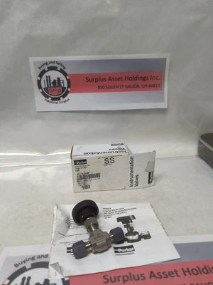 PARKER,4Z-V4LN-SS,STAINLESS STEEL NEEDLE VALVE NOS - Image 1 of 4