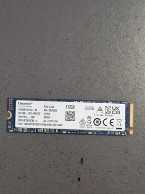 SSD 512 GB M.2 NVMe 2280 Kingston PCIe Gen4 x4 OM8SEP4512Q-AA Dell Lenovo Asus HP - Imagen 1 de 4