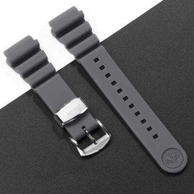 Correa de reloj de goma de silicona 20 mm 22 mm para SEIKO Prospex NEGRA SRP777 SRP779 SRPC91 Foto 1 de 4