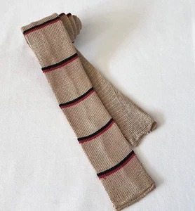 Vintage ROOSTER Cottonit Brown Ruffler Collection Knit Men's Cotton Tie - Picture 1 of 9