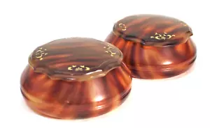 Vintage Pyralin Dubarry Waschtisch Pulverbox Schildkröte Schale Set 2 - Bild 1 von 5