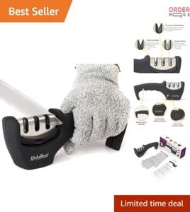 4-in-1 Kitchen Knife Sharpener 3-Stage Polish Repair Restore Cutting Tool - Picture 1 of 10